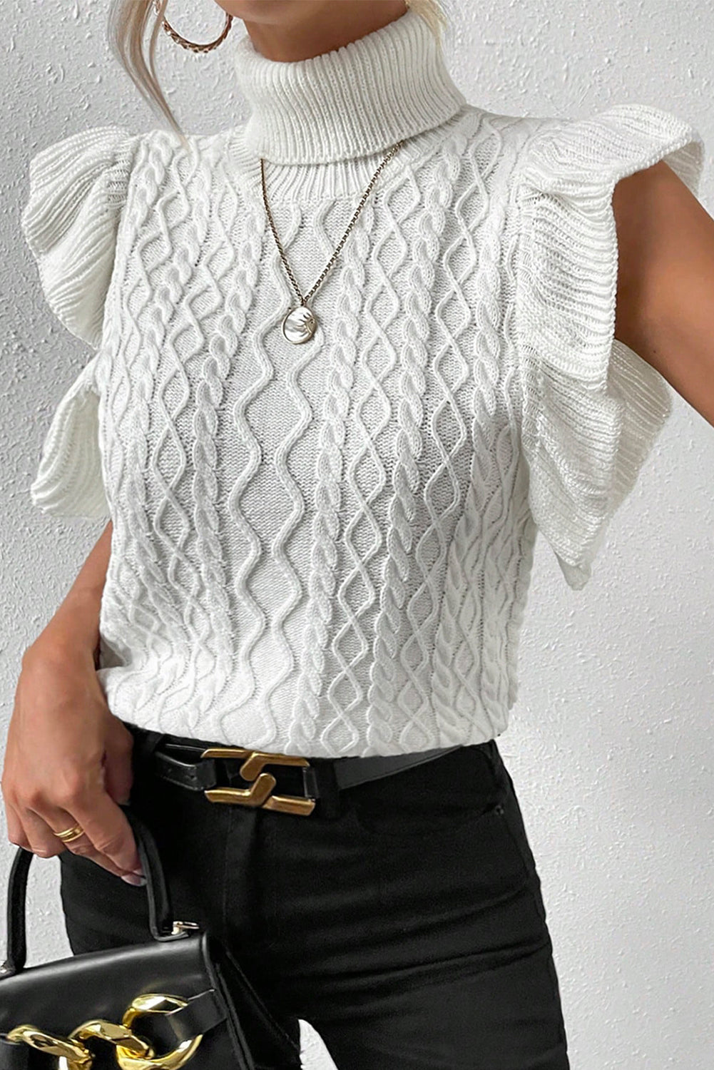 Dam Blus Randig Modern Design Lätt Material-5
