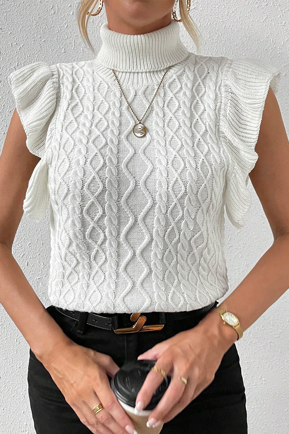 Dam Blus Randig Modern Design Lätt Material-2