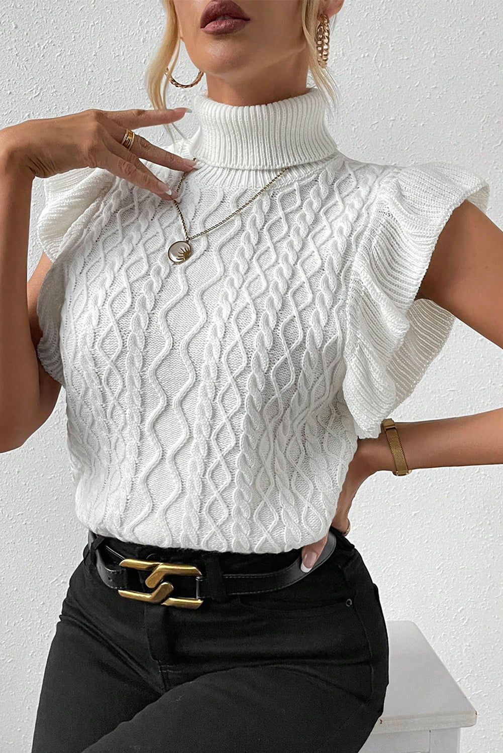 Dam Blus Randig Modern Design Lätt Material-4