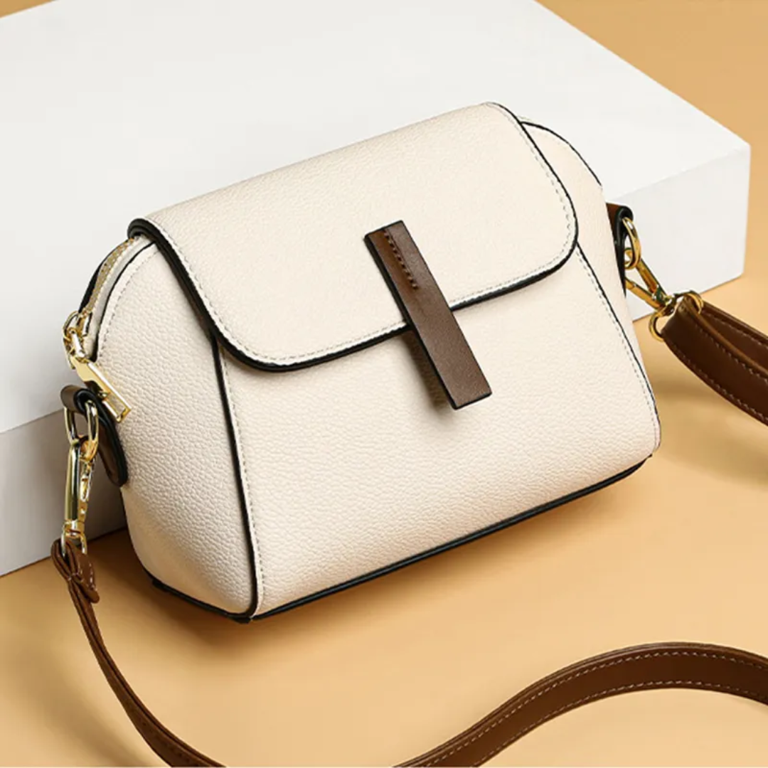 Damväska Kompakt Stilren PU-Läder Axelväska Crossbody-3