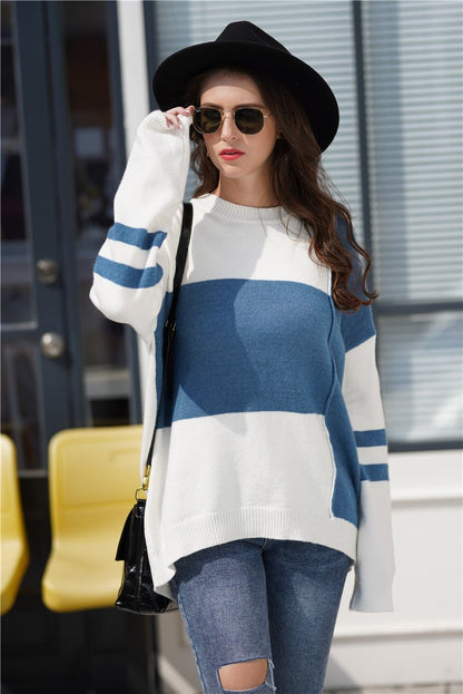 Dam Pullover Vinter Mjuk Akryl med Fjärilsmotiv-2