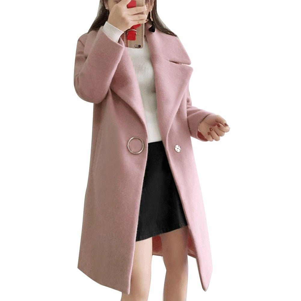 Variant image for Dam Kappa Vinterkappa med Vattenfallskrage i Ull-1