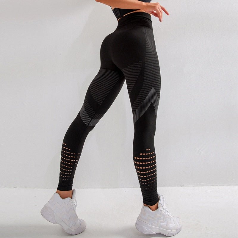 Damleggings Hög Midja Träningsstil Polyester-6