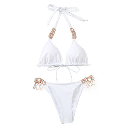 Variant image for Bikiniset Dam Patchwork Nylon Trendig Låg Midja-13