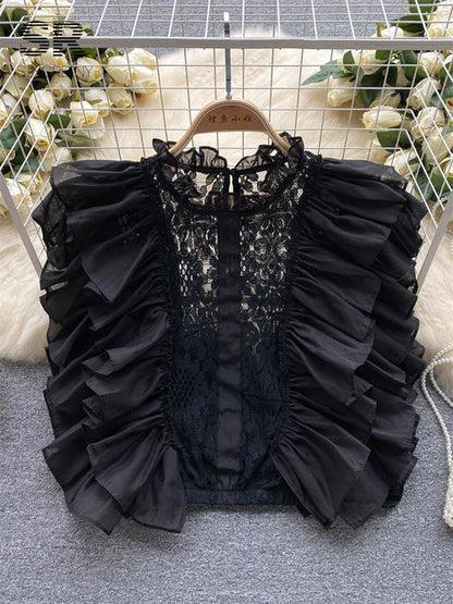 Kvinnor O-hals Topp i Bomull och Polyester – Chic, Modern Design, Perfekt för Fest och Vardag, Storlek A 11