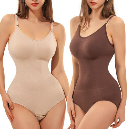 Dam Bodysuit Full Kroppsform Nylon Smickrande Silhuett-4