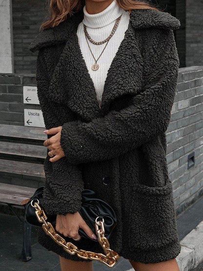 Modern Dam Kappa i Ull och Polyester – Varm och Bekväm, Perfekt för Vardag och Fest, Storlekar S-XL 2