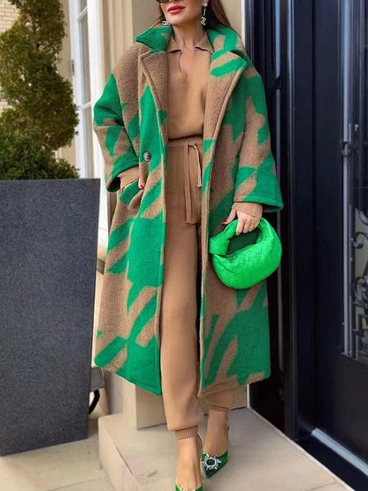 Variant image for Kvinnors Kappa Elegant Varm Polyester-Ullblandning-11