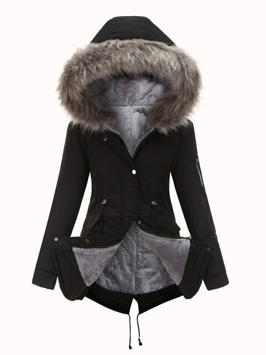 Dam Kappa Bohemisk Varm Mjuk Textil för Vinter-1