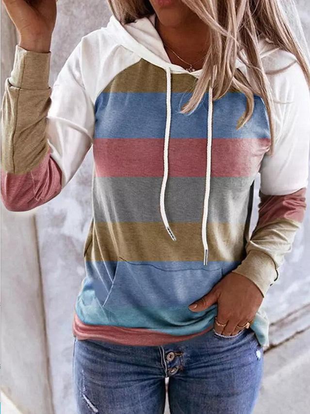 Dam Hoodie Modern Polyester med Huva-4