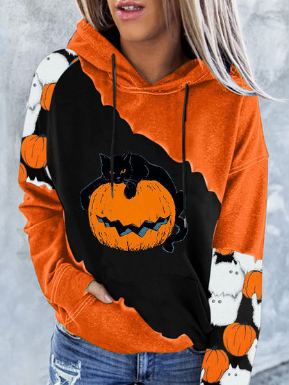 Dam Hoodie Avslappnad Passform 100% Bomull-3