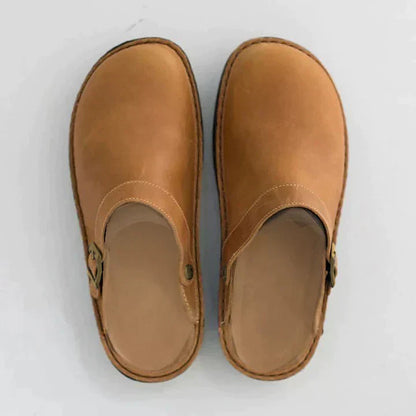 Herr Sandaler i Läder med Ergonomisk Sula och Justerbar Rem – Komfortabel Design för Inomhus och Utomhus 4