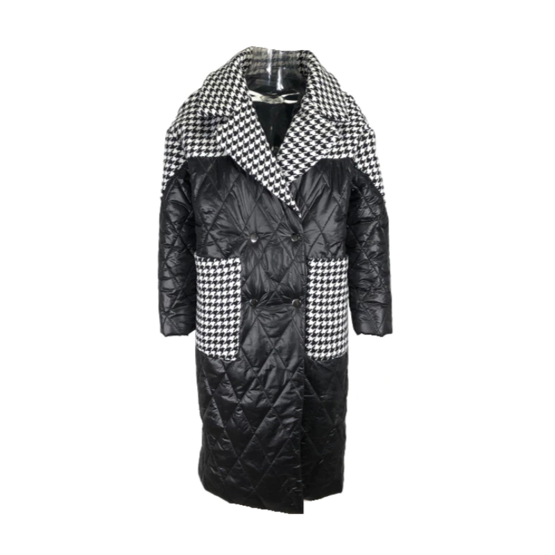 Variant image for Lång Vinterjacka Dam Quiltad Med Sidofickor-4