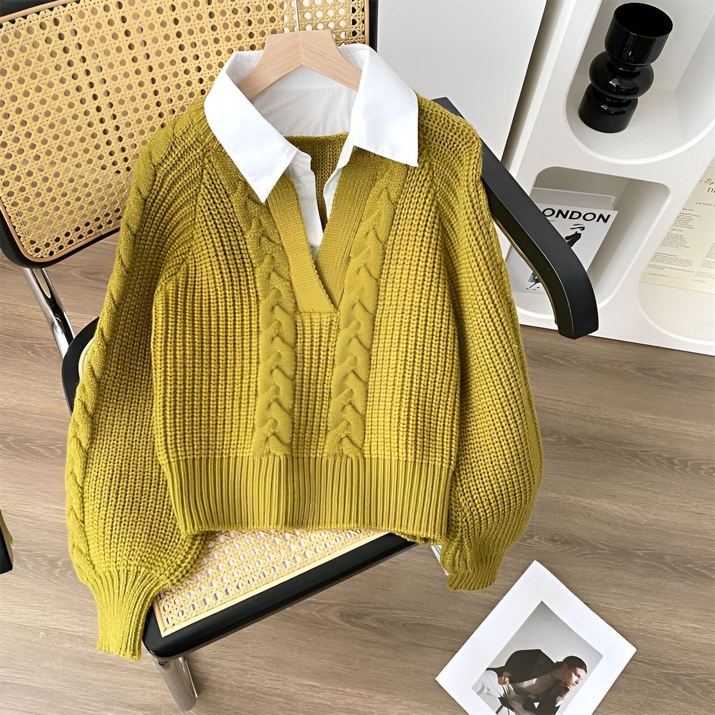 Kvinnors Tröjor Retrodesign Av Mjukt Tyg 7