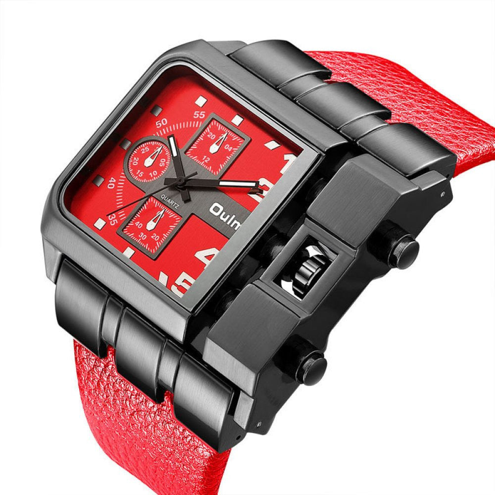 Herrklocka Kvarts Läderarmband Snygga Herrklockor-4