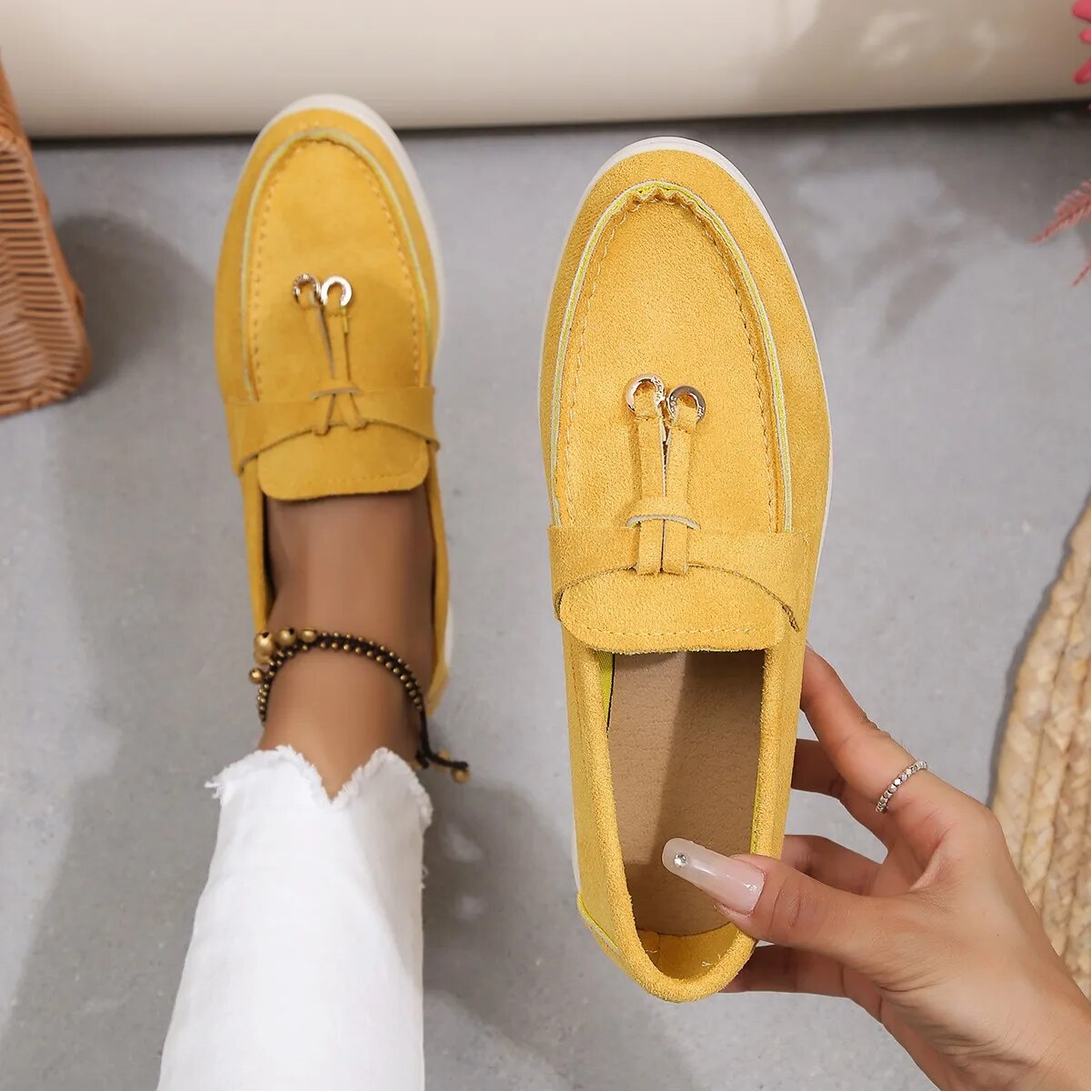 Herr Loafers Klassisk Stil Mocka PU-material 13