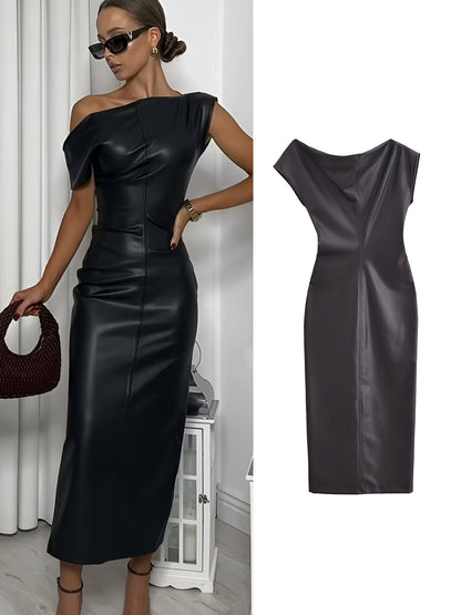 Dam Klänning Tidlös Stil Lätt Material för Fina Dam Klänningar-1