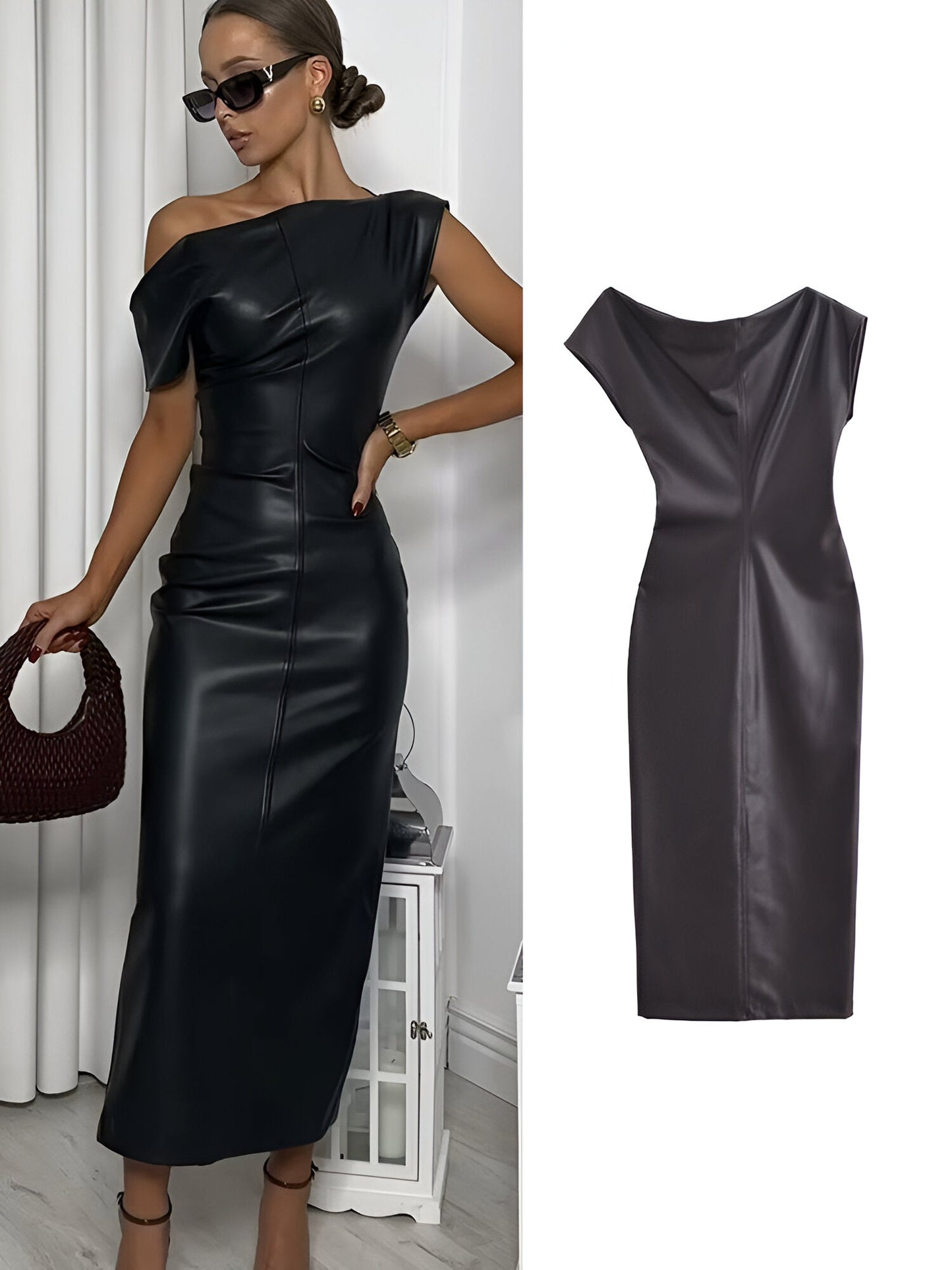 Variant image for Dam Klänning Tidlös Stil Lätt Material för Fina Dam Klänningar-1