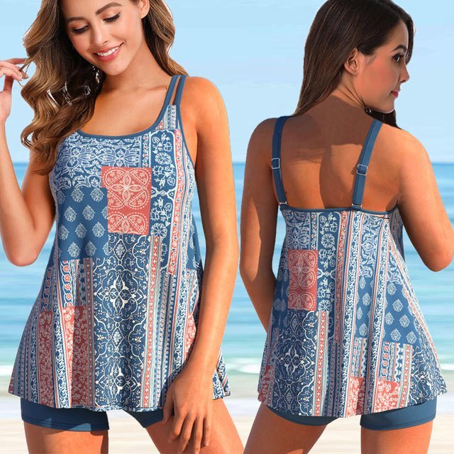 Dam Tankini i Två Delar Elegant Design Högkvalitativt Tyg-4