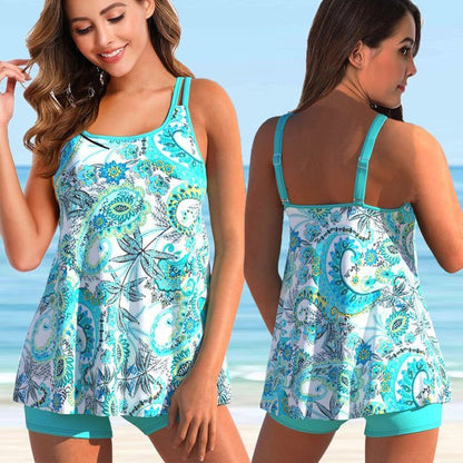 Dam Tankini i Två Delar Elegant Design Högkvalitativt Tyg-3
